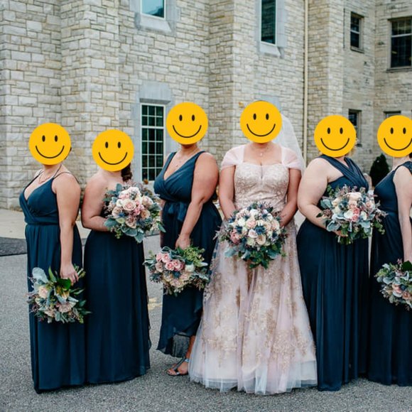 DB Studio Double-Strap Georgette Bridesmaids Dress | Graphite Size 12 - Picture 15 of 15